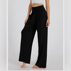 Wide Leg Palazzo Lounge Pants, size L
